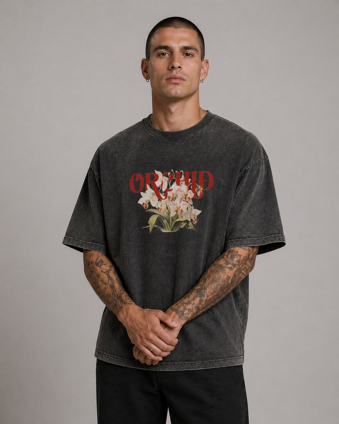 BLACK ORCHID ACID WASH TSHIRT