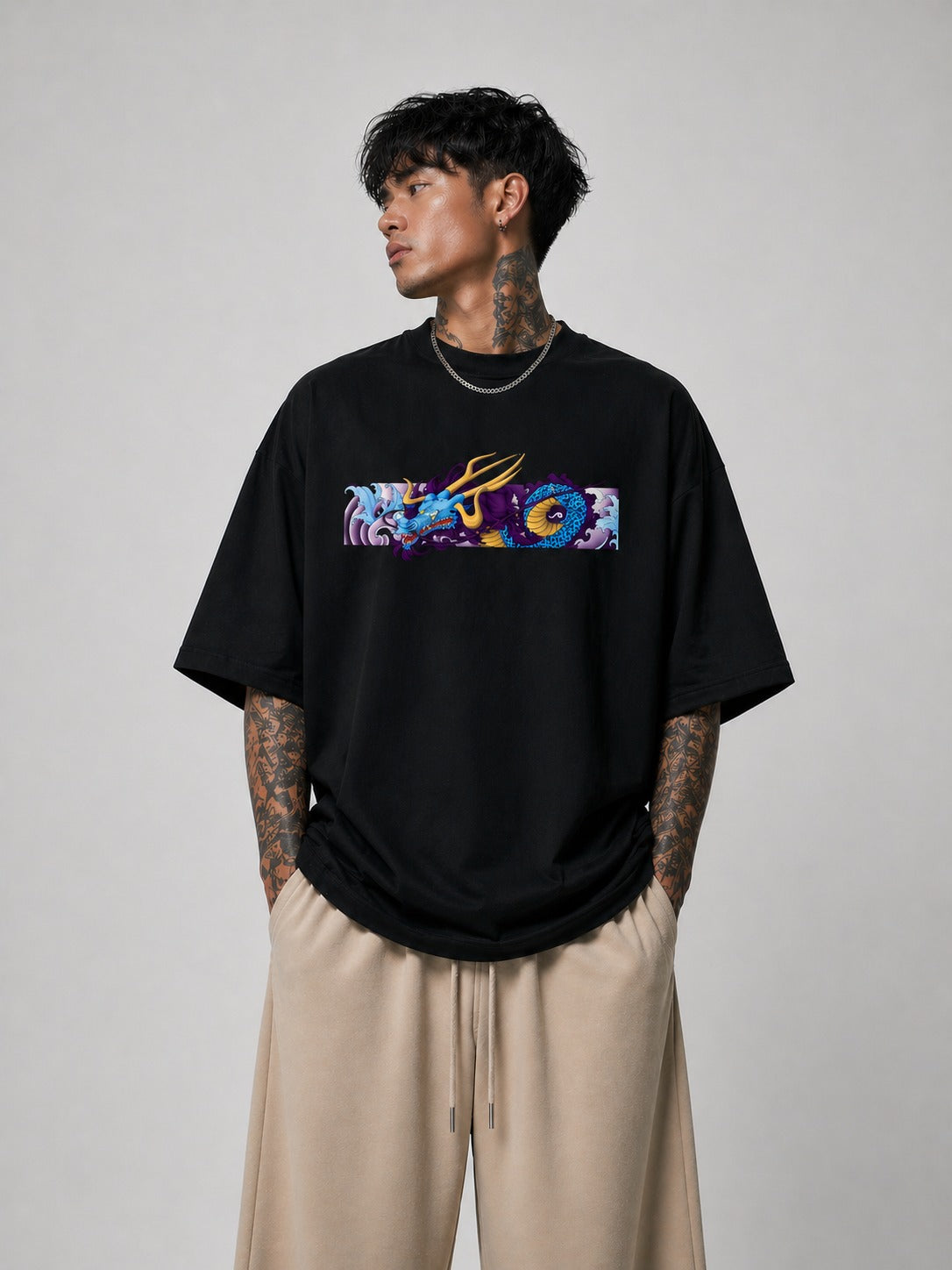 Premium Dragon Graphic Oversized Tshirt
