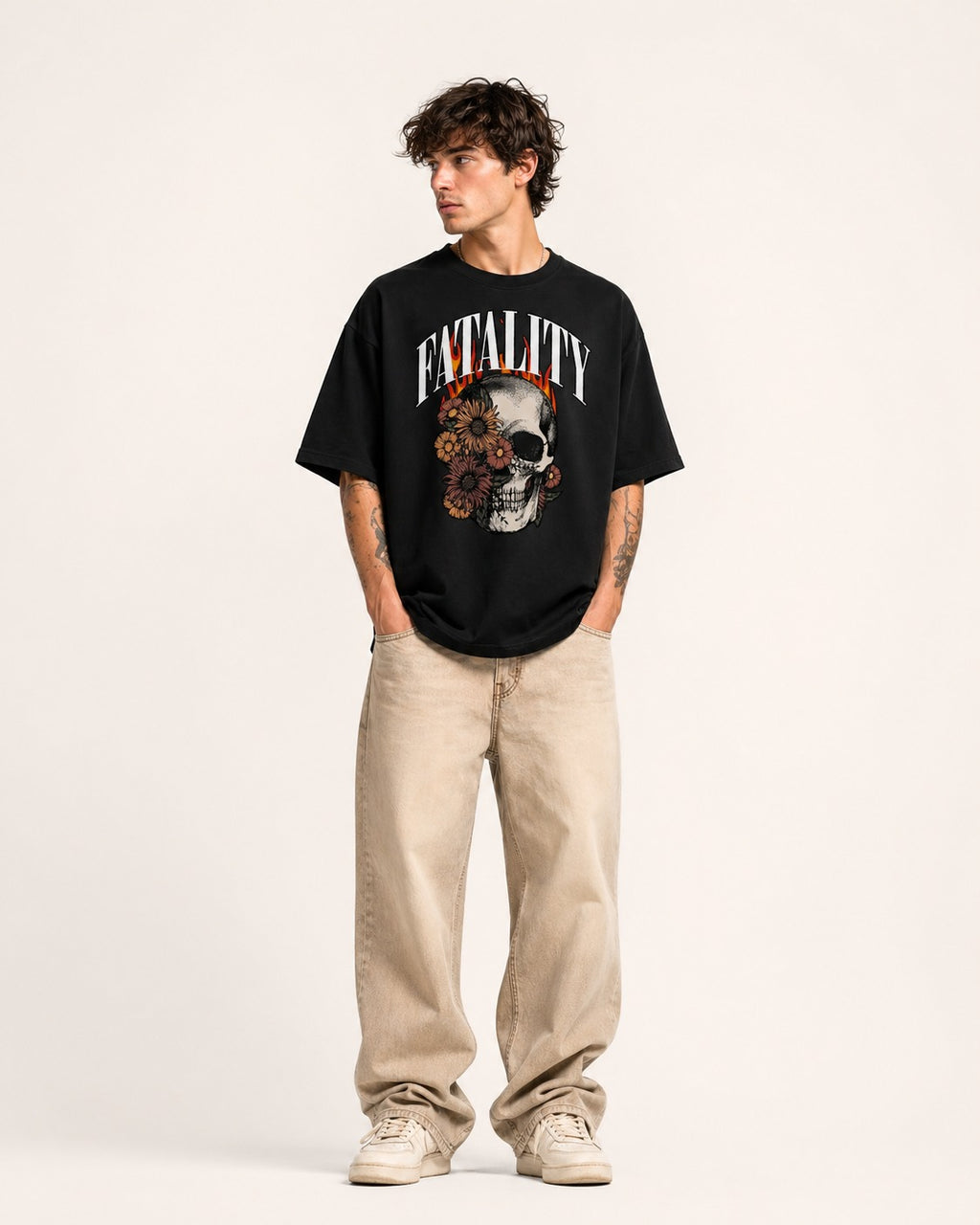 Black Fatality Oversized Tshirt