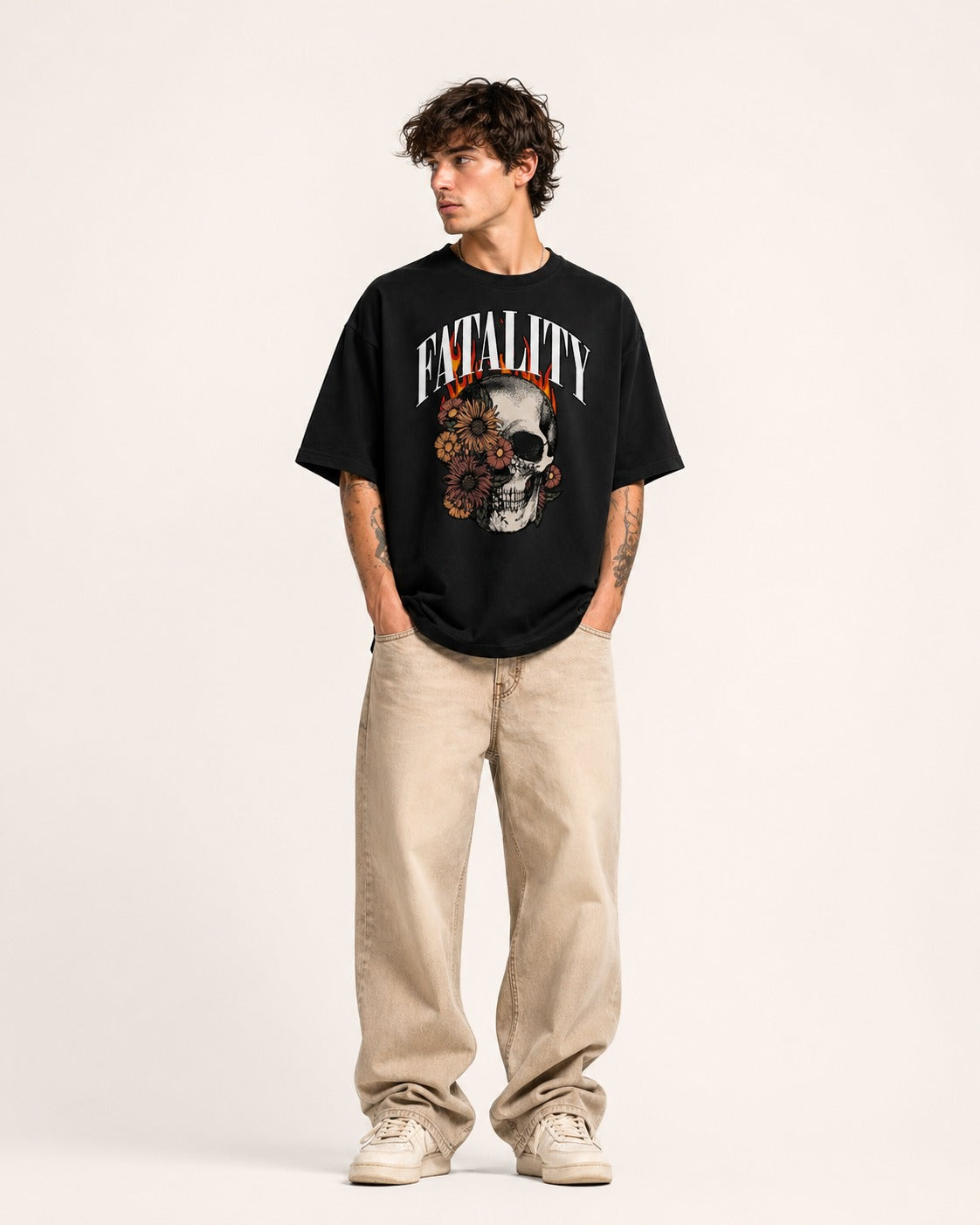 Black Fatality Oversized Tshirt
