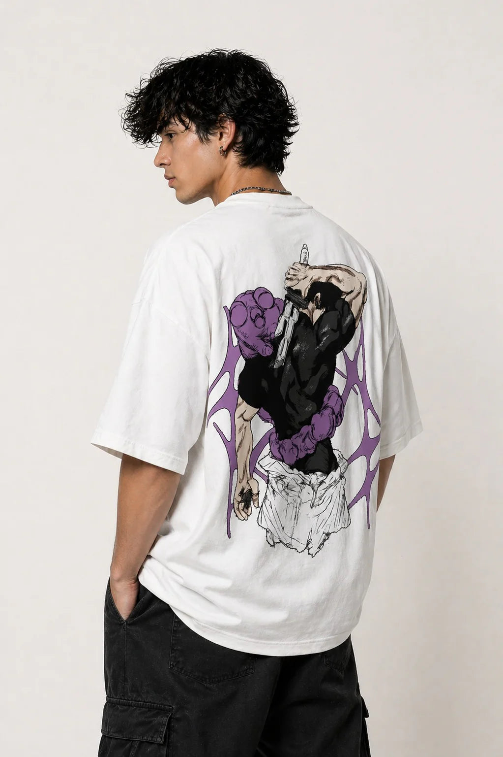 Premium White Anime Graphic Tshirt