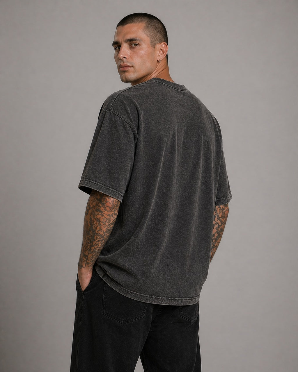 BLACK ORCHID ACID WASH TSHIRT
