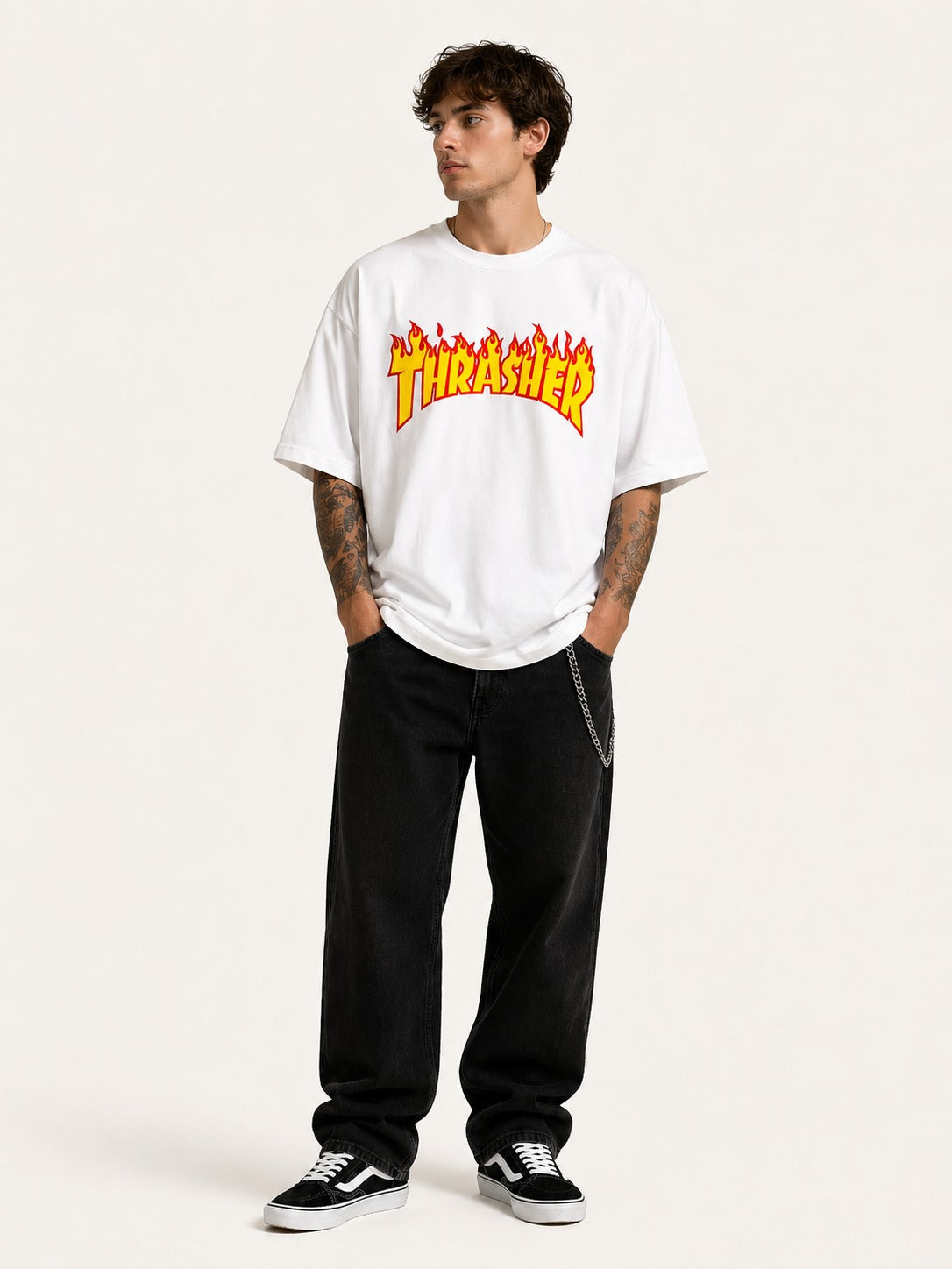 White Thraser Oversized Tshirt