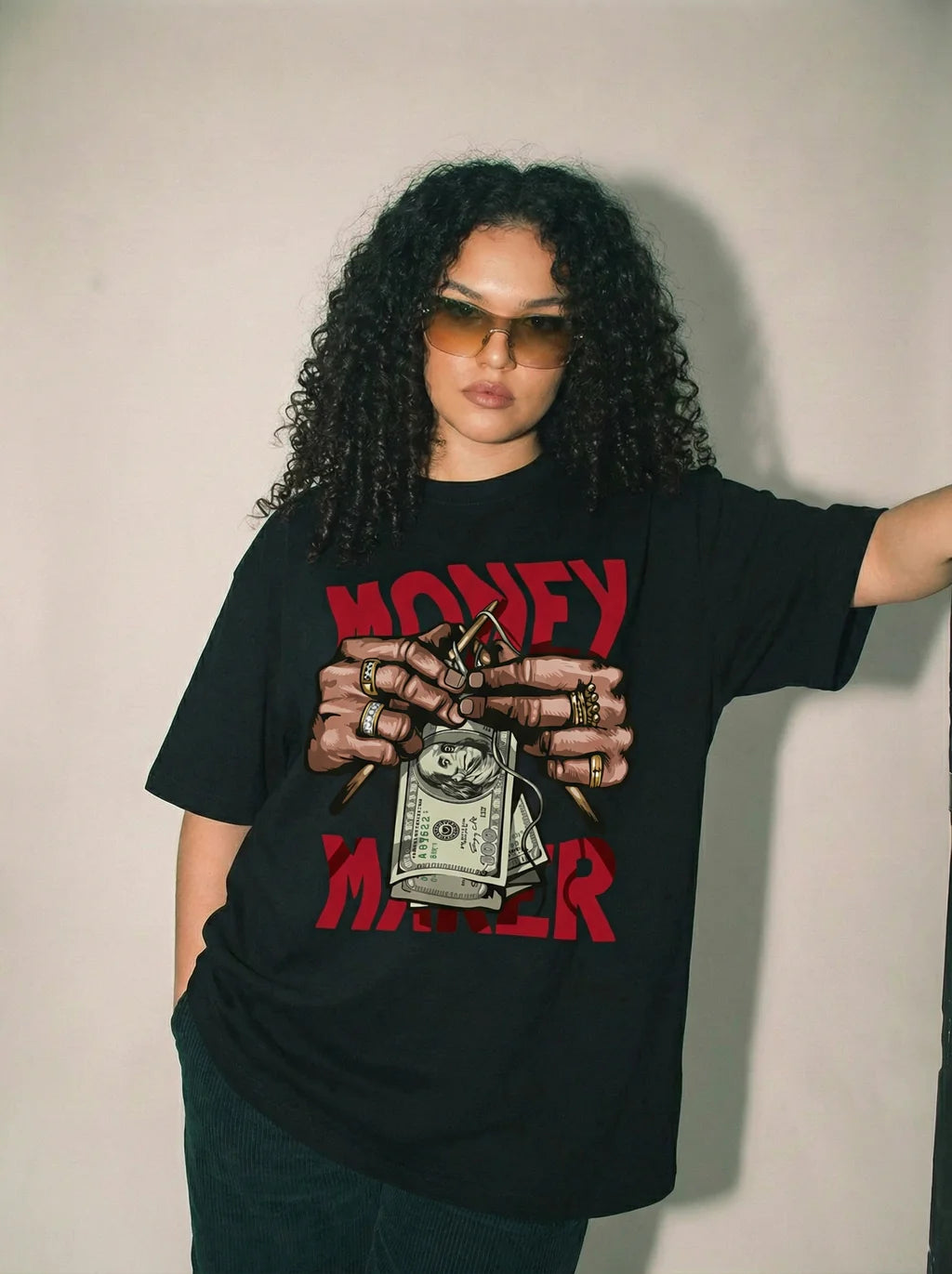 Money Maker Oversized Tshirt For Womens