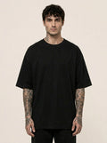 Black Back Print Oversized Tshirt